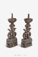 錫製燭臺一對藏品圖，第2張