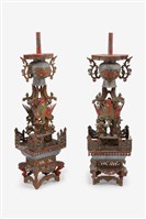 錫製燭臺一對藏品圖，第1張