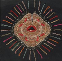 褐色吉祥刺繡雲肩藏品圖，第2張