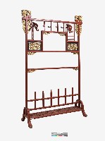 朱漆鎏金衣架藏品圖，第2張