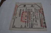 光緒十四年臺灣布政使司掣給田主林埔記丈單藏品圖，第1張