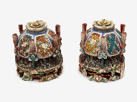 木吊筒 一對藏品圖，第1張