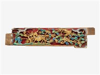 花草動物木斗拱一對藏品圖，第1張