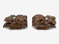 木雕吉祥象雀替一對藏品圖，第1張