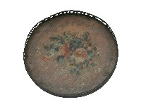 鐵製彩繪折枝菊花紋杯墊藏品圖，第1張