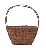 雙編織提把竹編深腹提籃藏品圖，第2張