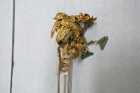 清代玉足鳳鳥鎏金髮釵藏品圖，第2張