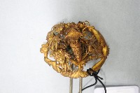 清代龍鳳首掐絲鑲嵌之銅髮釵藏品圖，第3張