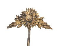 金屬製花卉雕花髮釵一對藏品圖，第1張