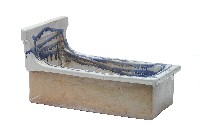 陶製藍白男用便器藏品圖，第2張