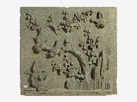 喜上梅梢石板一對藏品圖，第1張