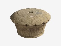 蓮瓣型石珠 一對藏品圖，第1張