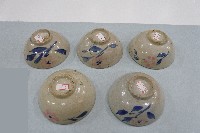 簡筆青花彩繪折枝花卉紋碗（5）藏品圖，第1張