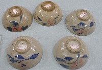 簡筆青花彩繪折枝花卉紋碗（5）藏品圖，第1張