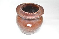 褐釉盤頸寬口陶罐藏品圖，第1張