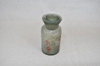 透明蓋塞廣口短頸圓形玻璃藥瓶（十三件）藏品圖，第9張