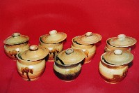 褐釉帶蓋深腹煎藥陶罐（七件）藏品圖，第1張
