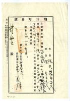 昭和八年臺中地方法院發給林生開庭通知書藏品圖，第1張
