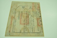 光緒十四年臺灣布政使司掣給田主許配、許琛丈單藏品圖，第1張