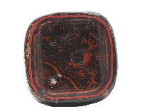 深紅竹製單人皮枕藏品圖，第1張