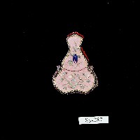 粉紅色花卉圖樣葫蘆刺繡袋藏品圖，第1張