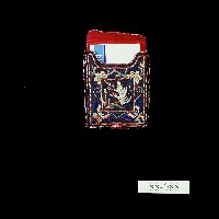 深色仙鶴圖樣刺繡袋藏品圖，第1張