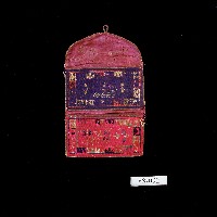 花卉圖樣長方褡褳荷包藏品圖，第1張