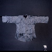 黑色緞面長衫藏品圖，第1張