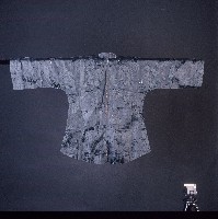 黑色緞面長衫藏品圖，第2張