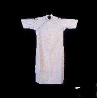白色素面女旗袍藏品圖，第1張