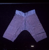 臺灣漢人族群男性黑色絲綢大襠褲藏品圖，第1張