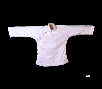 臺灣漢人族群女性白色立領大襟衫藏品圖，第1張