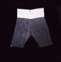 兒童冬用黑色提花絲綢棉褲藏品圖，第1張