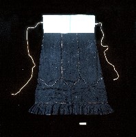 黑色提花絲綢筒裙藏品圖，第1張