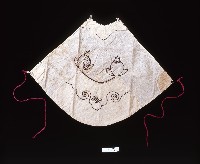 連生貴子刺繡單層白棉肚兜藏品圖，第1張