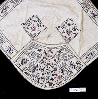 壽祿平安刺繡口袋扇形肚兜藏品圖，第2張