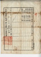 明治三十九年林噯哮立杜賣盡根田契字藏品圖，第4張