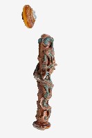 彩繪泥塑小型龍柱一對藏品圖，第2張