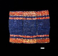 深藍色菱格繡樣喪巾藏品圖，第2張