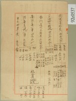 昭和十一年後期范洪漢等繳納地租手寫金額表藏品圖，第4張