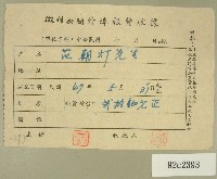 民國四十七年范朝燈繳納徵信新聞外埠報費收據藏品圖，第1張