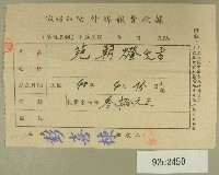 民國四十八年范朝燈繳納徵信新聞外埠報費收據藏品圖，第1張