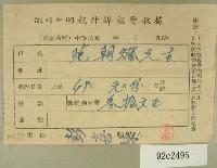 民國四十九年范朝燈繳納徵信新聞外埠報費收據藏品圖，第1張