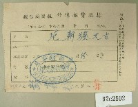 民國四十九年范朝燈繳納徵信新聞外埠報費收據藏品圖，第1張