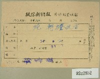 民國五十四年二月徵信新聞報給范朝燈繳款收據藏品圖，第1張