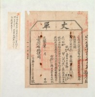 光緒十四年臺灣布政使司掣給田主郭萬益丈單藏品圖，第2張