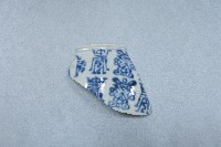 青花印花壽字花燈紋碗口緣殘片藏品圖，第1張