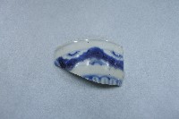 青花帶狀蓮瓣紋碗殘片藏品圖，第1張