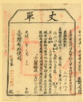 光緒十五年臺灣布政使司掣給田主鐮仔坑丈單（昌6066號）藏品圖，第2張