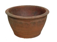 火紅素胎拍打印紋盤口斜腹式陶甕藏品圖，第1張